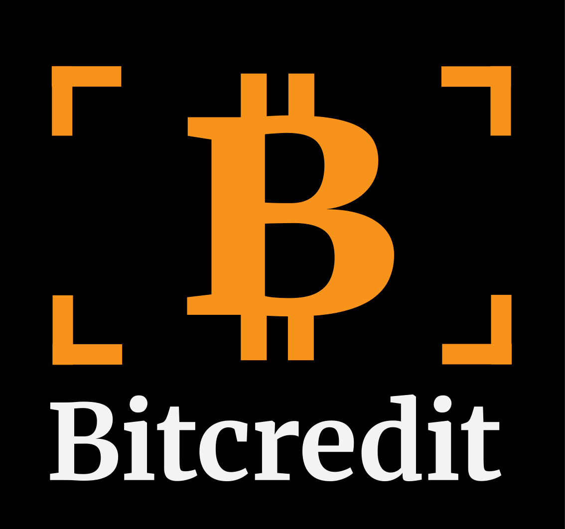 Named square logo: orange on black