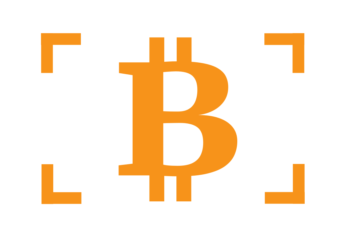 Square logo: orange on white